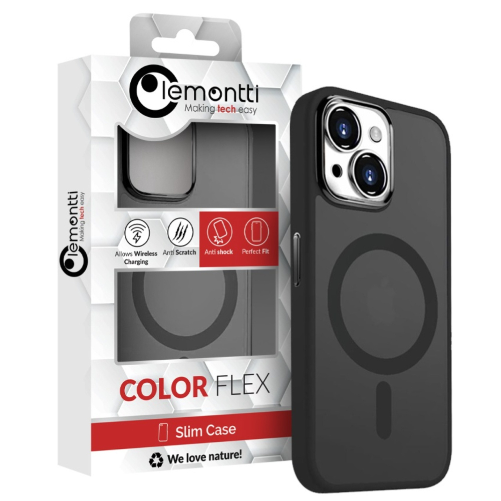 Lemontti Husa Guardian Magsafe iPhone 15 Plus Transparent / Negru [3]