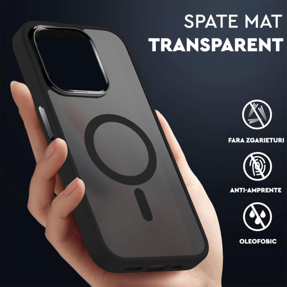 Lemontti Husa Guardian Magsafe iPhone 15 Plus Transparent / Negru [2]