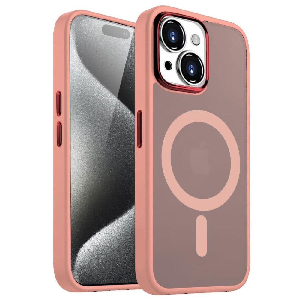 Lemontti Husa Guardian Magsafe iPhone 15 Plus Transparent / Roz [2]