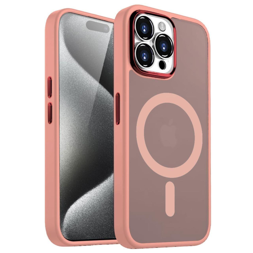 Lemontti Husa Guardian Magsafe iPhone 15 Pro Max Transparent / Roz [2]