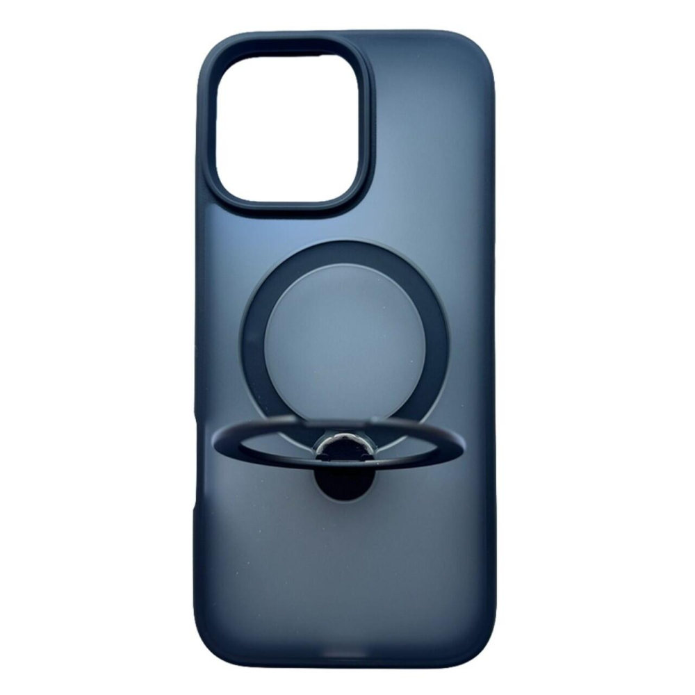 Lemontti Husa Hybrid MagSafe iPhone 16 Pro Max Albastru, cu suport rotativ [2]
