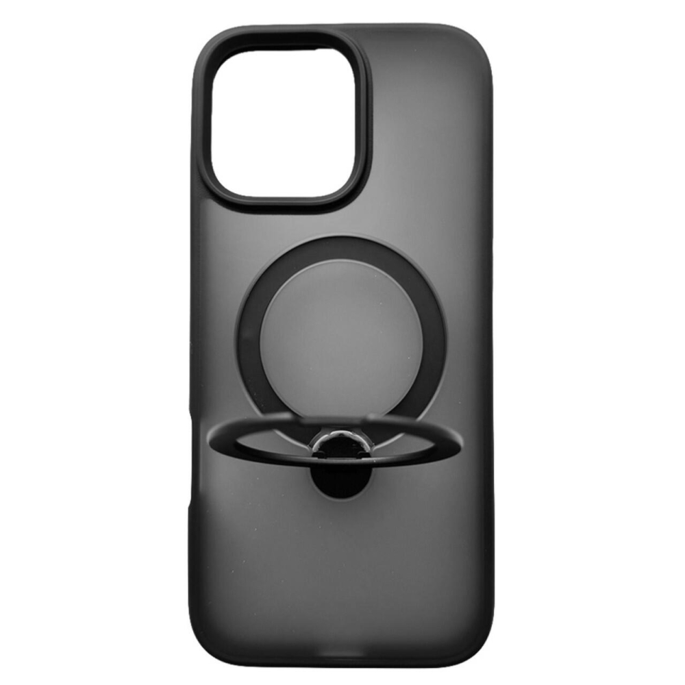 Lemontti Husa Hybrid MagSafe iPhone 16 Pro Max Negru, cu suport rotativ [2]