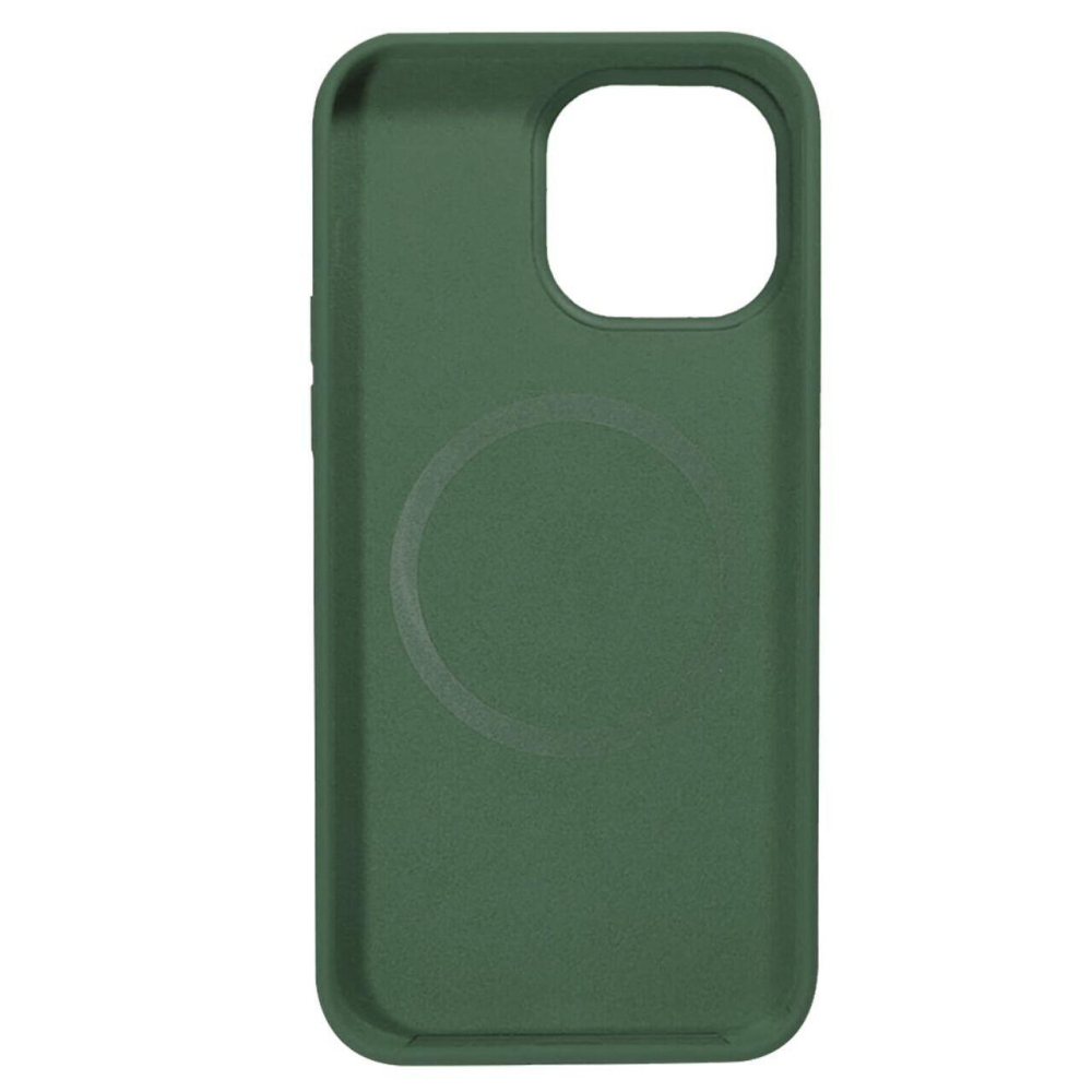 Lemontti Husa Liquid Silicon MagCharge iPhone 14 Pro Verde (protectie 360°, material fin, captusit cu microfibra) [2]