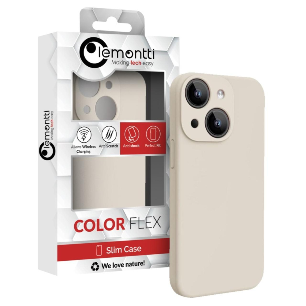 Lemontti Husa Liquid Silicon MagCharge iPhone 15 Bej (protectie 360°, material fin, captusit cu microfibra) [5]
