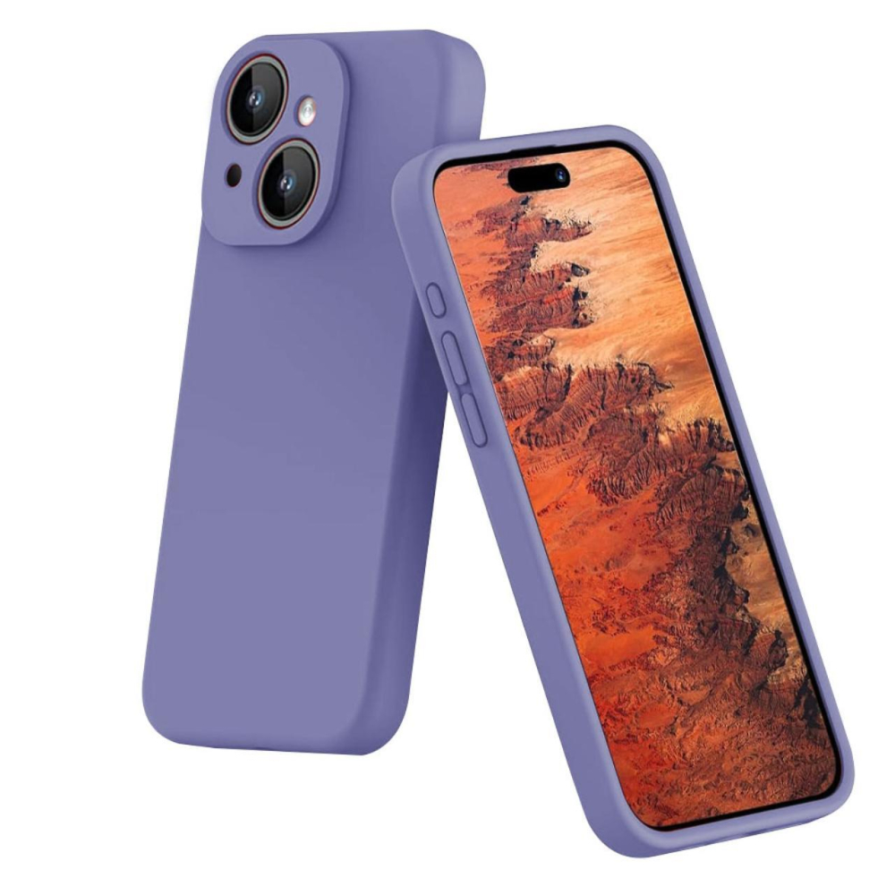 Lemontti Husa Liquid Silicon MagCharge iPhone 15 Gri (protectie 360°, material fin, captusit cu microfibra) [2]