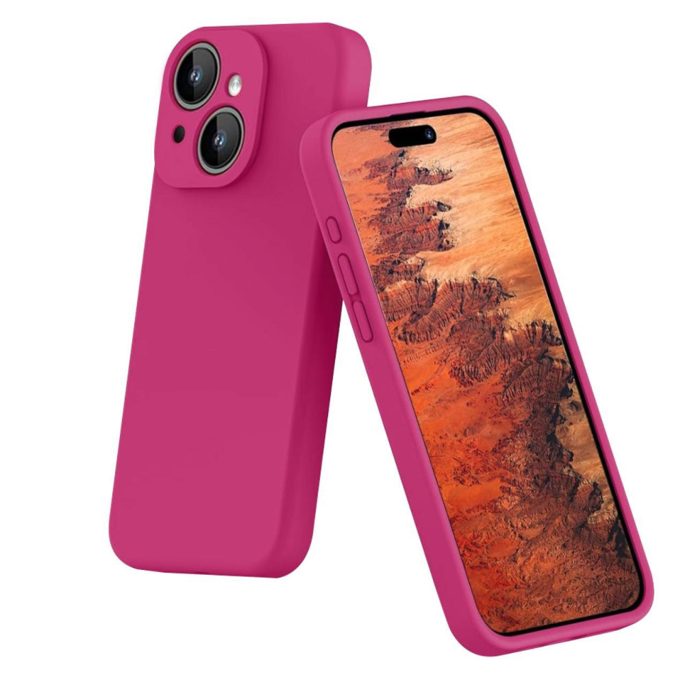 Lemontti Husa Liquid Silicon MagCharge iPhone 15 Plus Roze (protectie 360°, material fin, captusit cu microfibra) [3]