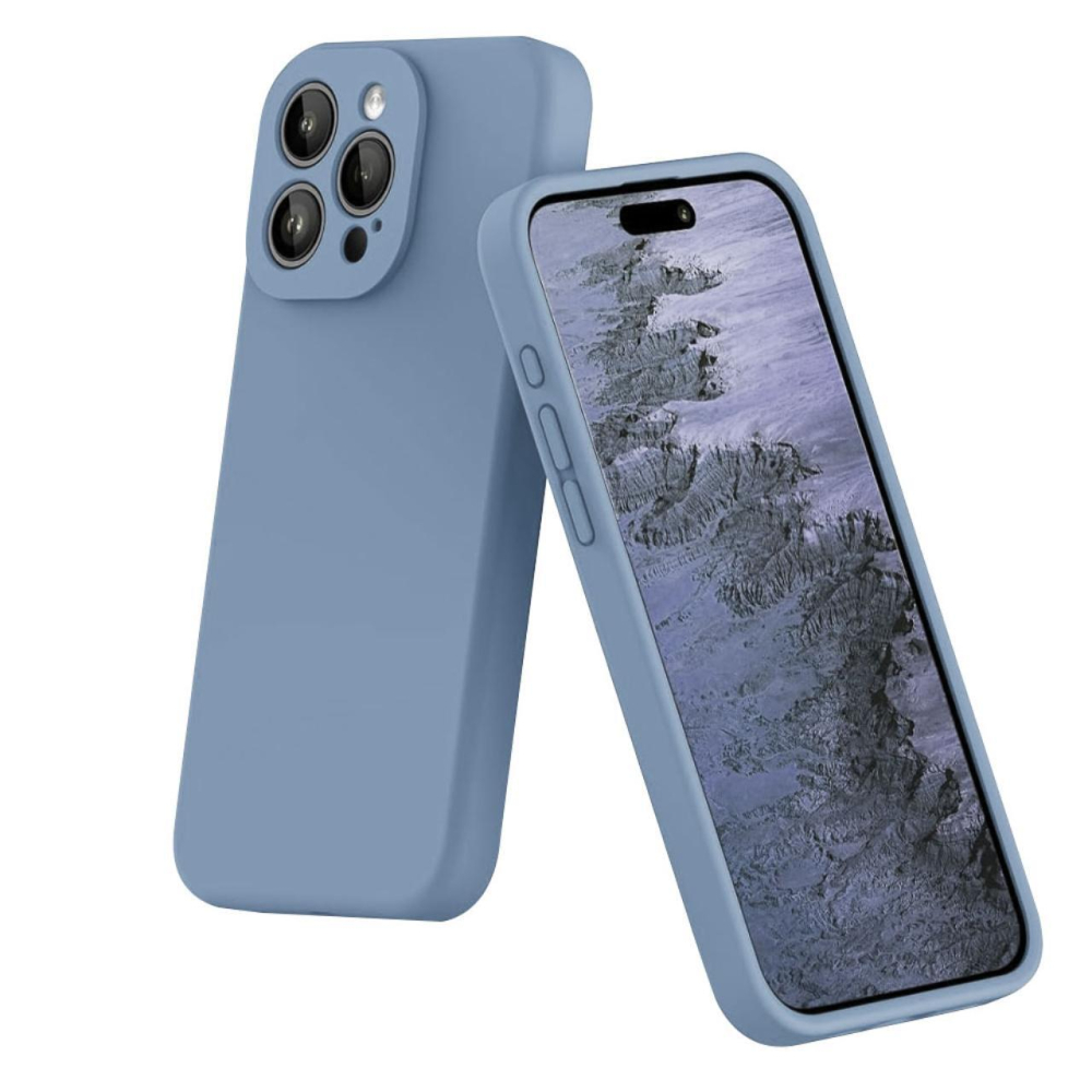 Lemontti Husa Liquid Silicon MagCharge iPhone 15 Pro Max Gri (protectie 360°, material fin, captusit cu microfibra) [2]