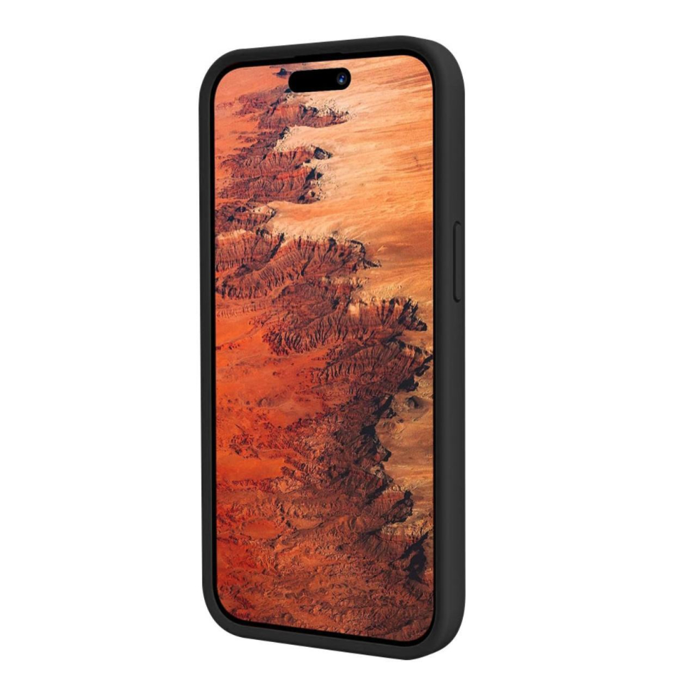 Lemontti Husa Liquid Silicon MagCharge iPhone 15 Pro Max Negru (protectie 360°, material fin, captusit cu microfibra) [2]