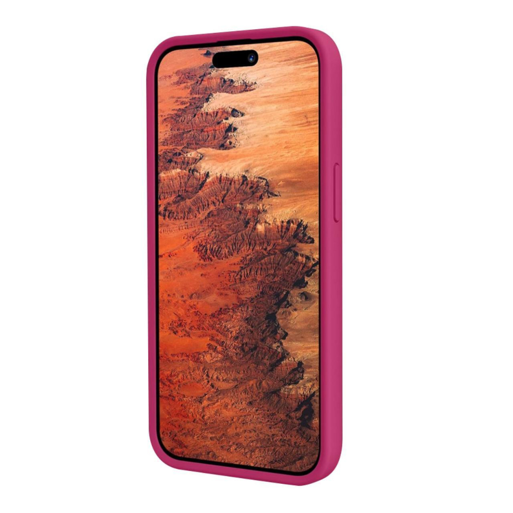 Lemontti Husa Liquid Silicon MagCharge iPhone 15 Pro Max Roze (protectie 360°, material fin, captusit cu microfibra) [2]
