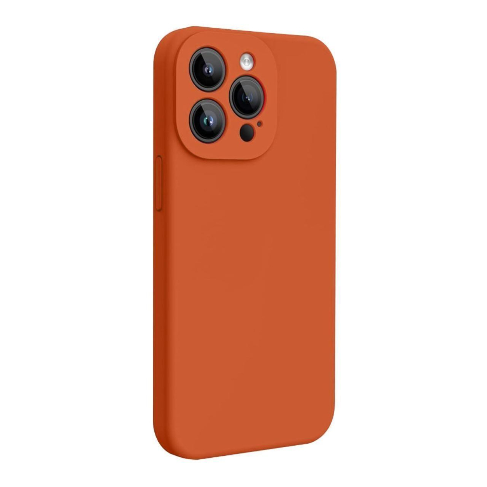 Lemontti Husa Liquid Silicon MagCharge iPhone 15 Pro Portocaliu (protectie 360°, material fin, captusit cu microfibra) [5]