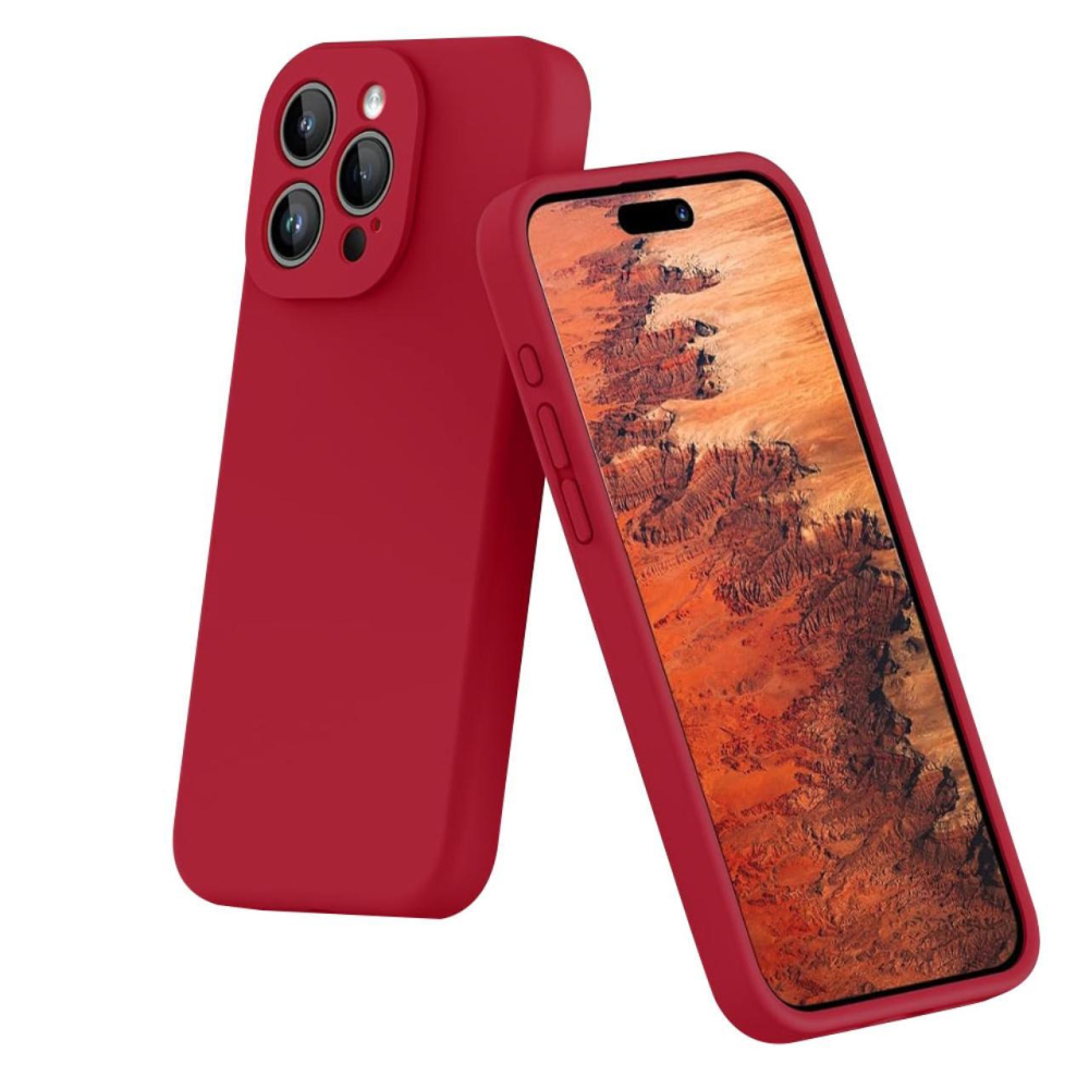 Lemontti Husa Liquid Silicon MagCharge iPhone 15 Pro Visiniu (protectie 360°, material fin, captusit cu microfibra) [2]