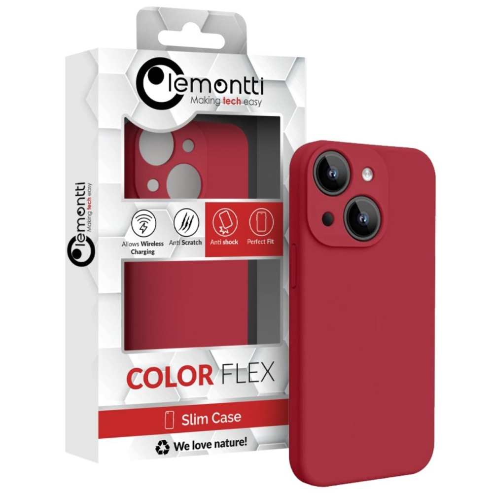 Lemontti Husa Liquid Silicon MagCharge iPhone 15 Visiniu (protectie 360°, material fin, captusit cu microfibra) [6]