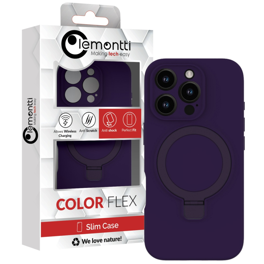 Lemontti Husa Liquid Silicon MagSafe iPhone 16 Pro Max, cu suport, Mov [4]