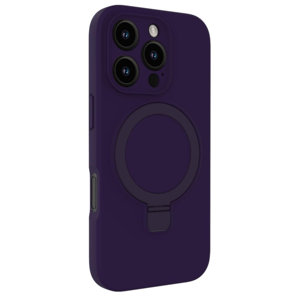 Lemontti Husa Liquid Silicon MagSafe iPhone 16 Pro Max, cu suport, Mov [2]