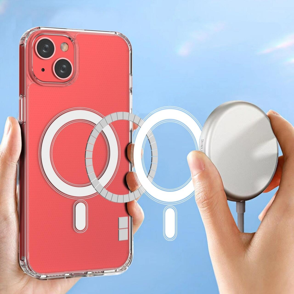 Lemontti Husa MagSafe iPhone 15 Plus Transparent [3]