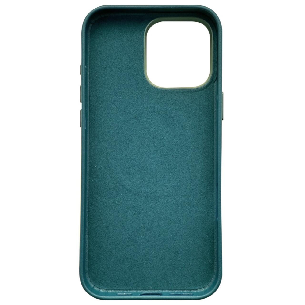 Lemontti Husa Piele MagSafe cu inel stand iPhone 15 Pro Max Verde [2]