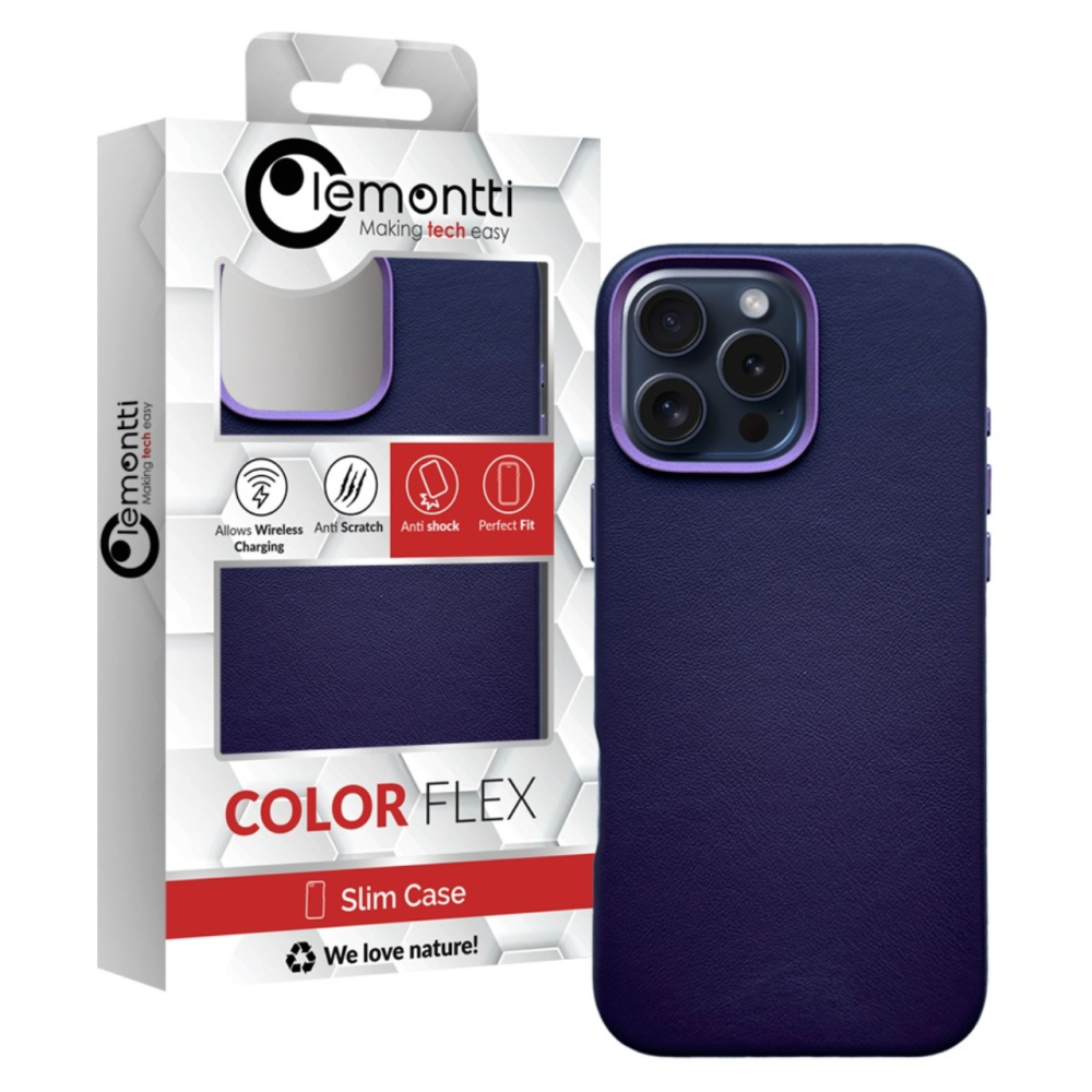 Lemontti Husa Piele MagSafe iPhone 16 Pro Mov [3]