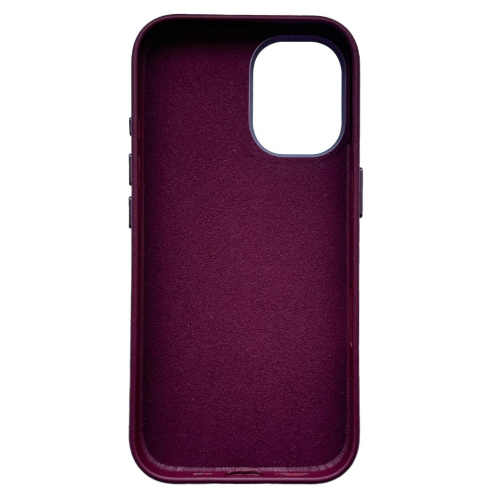 Lemontti Husa Piele MagSafe iPhone 16 Visiniu [2]