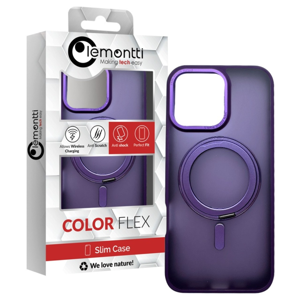 Lemontti Husa Shield MagSafe iPhone 16 Pro Max Mov, cu suport rotativ 360 grade [2]