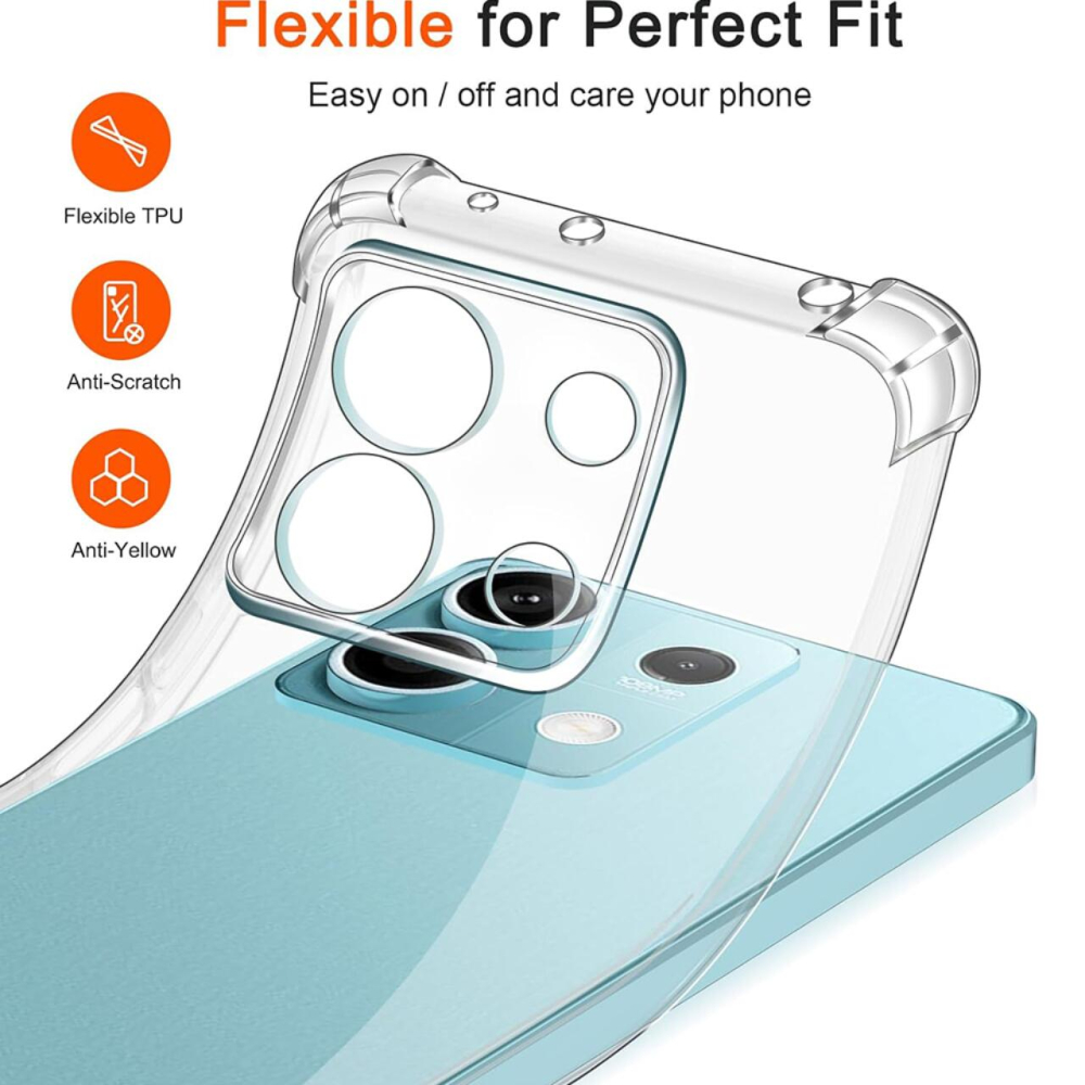 Lemontti Husa Shockproof Silicon Xiaomi Redmi Note 13 5G Transparent [3]