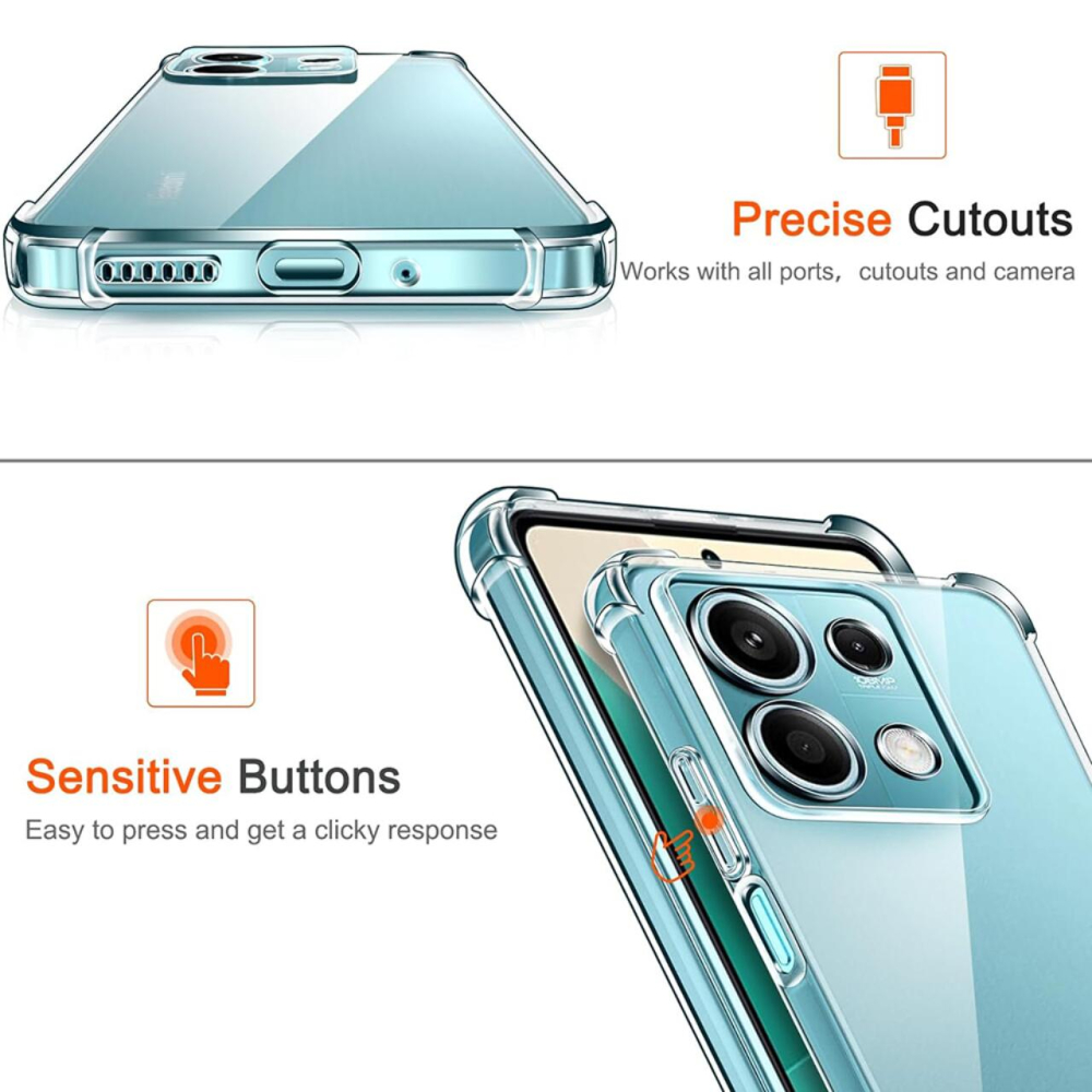 Lemontti Husa Shockproof Silicon Xiaomi Redmi Note 13 5G Transparent [4]