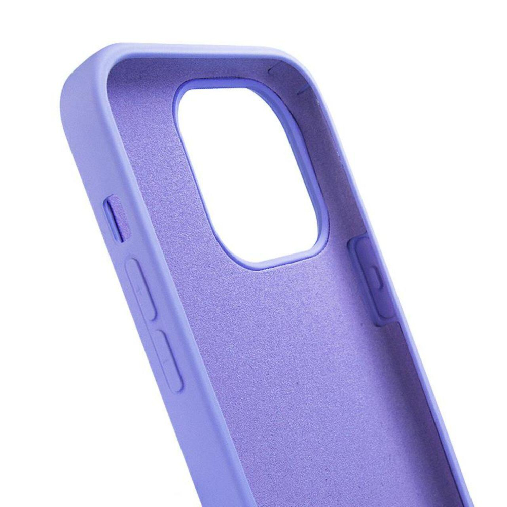 Lemontti Husa Silicon cu Snur iPhone 13 Pro Mov (protectie 360°, material fin, captusit cu microfibra) [2]