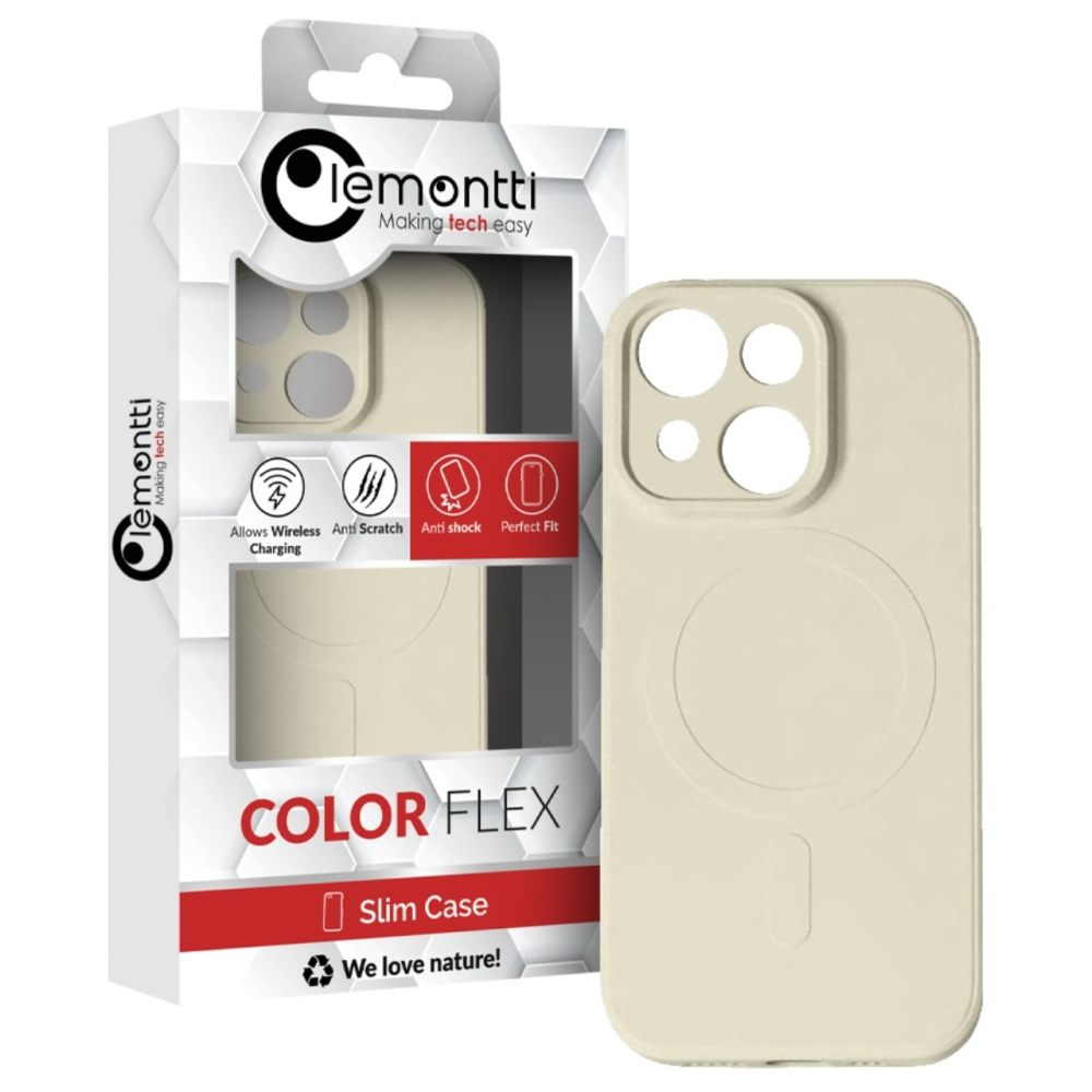 Lemontti Husa Silicon iPhone 15 Plus MagSafe Crem [2]