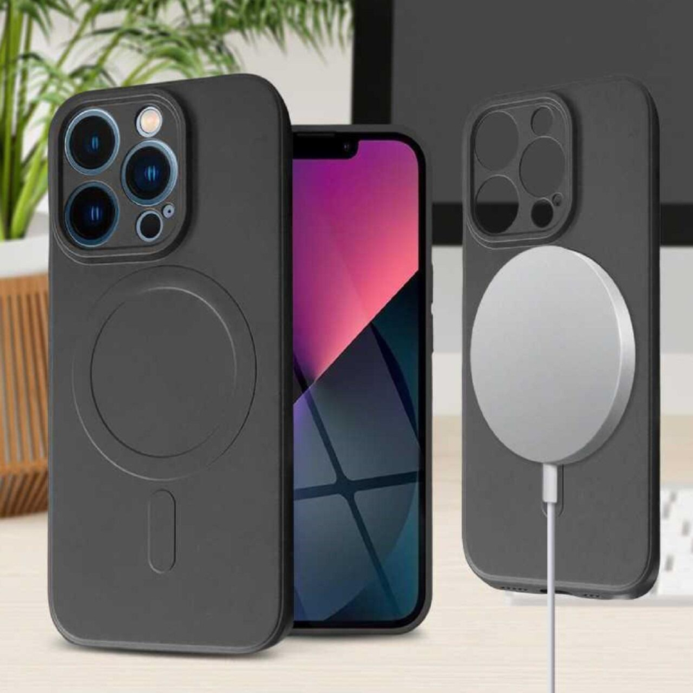 Lemontti Husa Silicon iPhone 15 Pro MagSafe Negru [2]