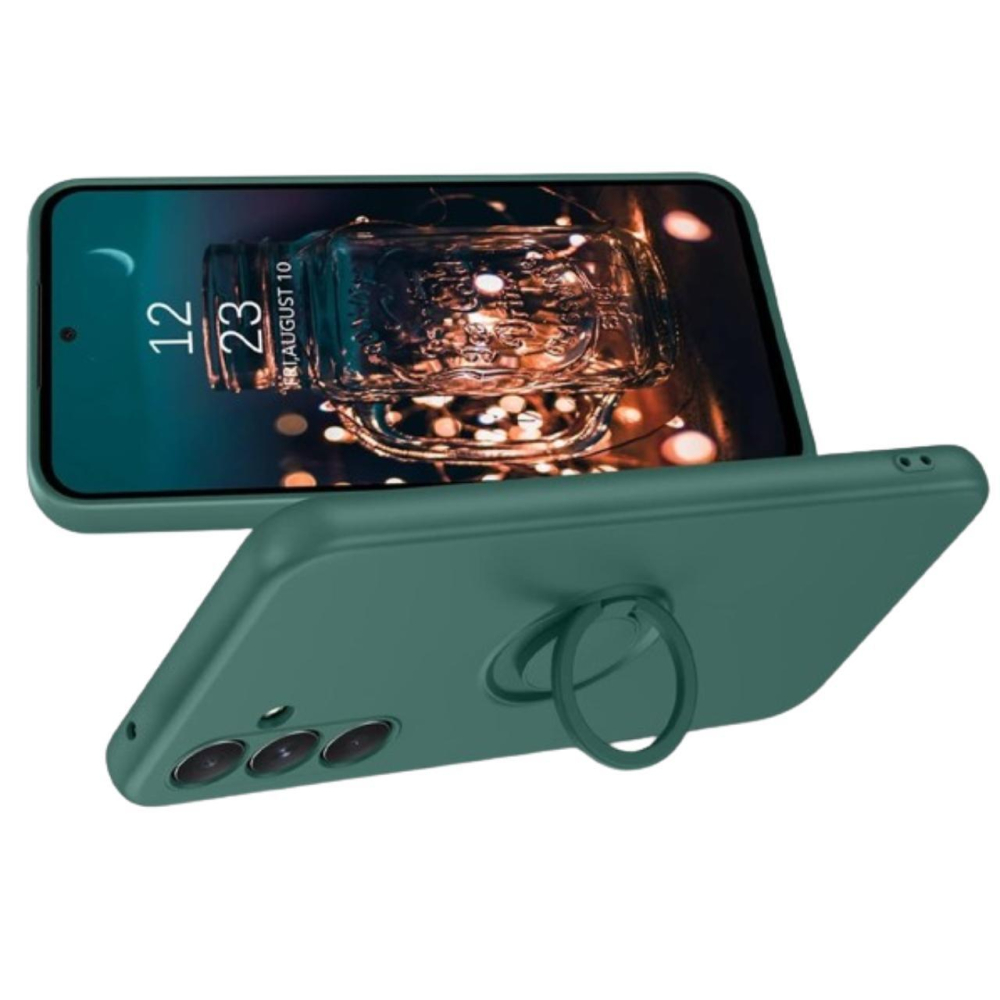 Lemontti Husa Silicon Ring Samsung Galaxy S23 FE Verde [6]