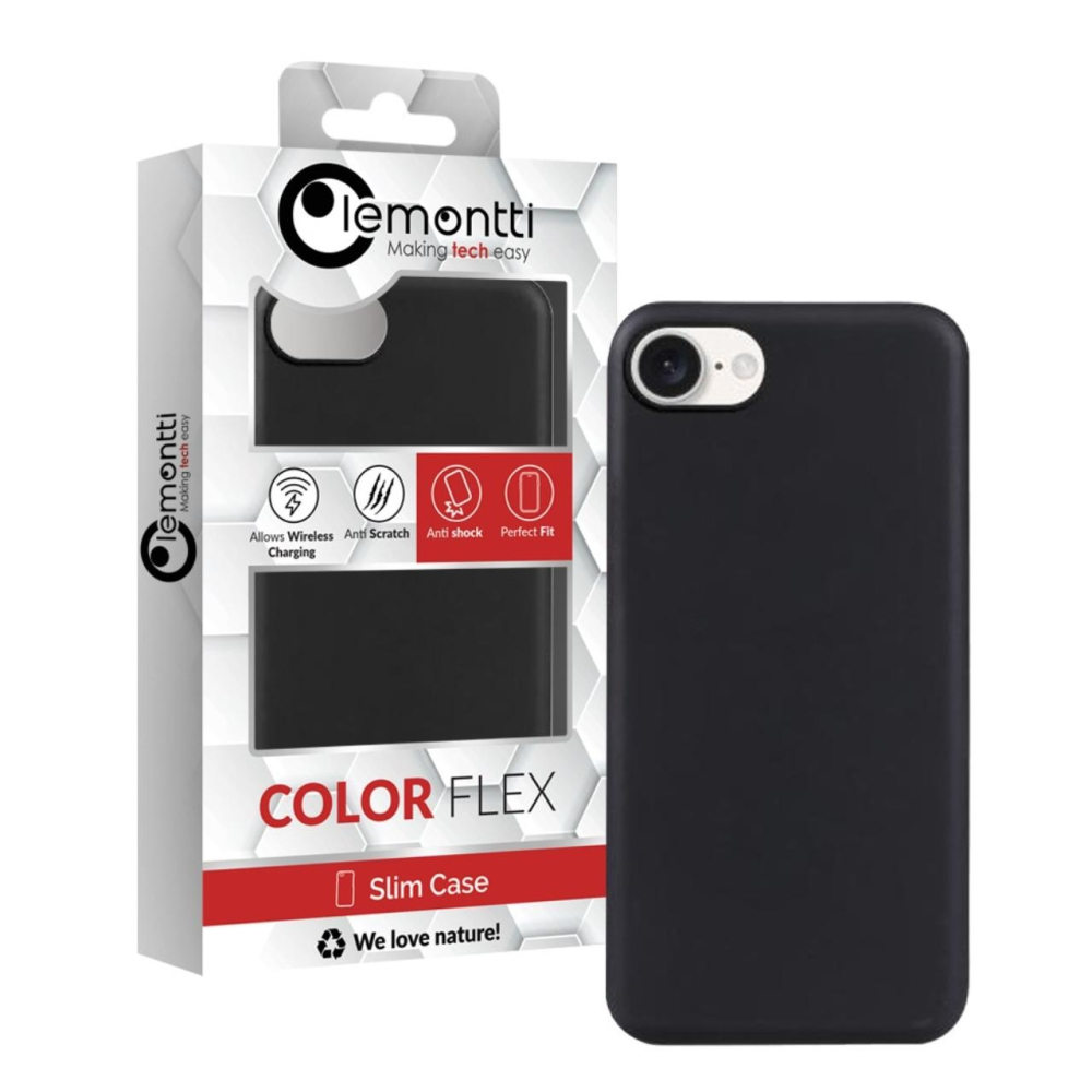 Lemontti Husa Silicon Soft Slim iPhone 17e / iPhone 16e Negru [4]