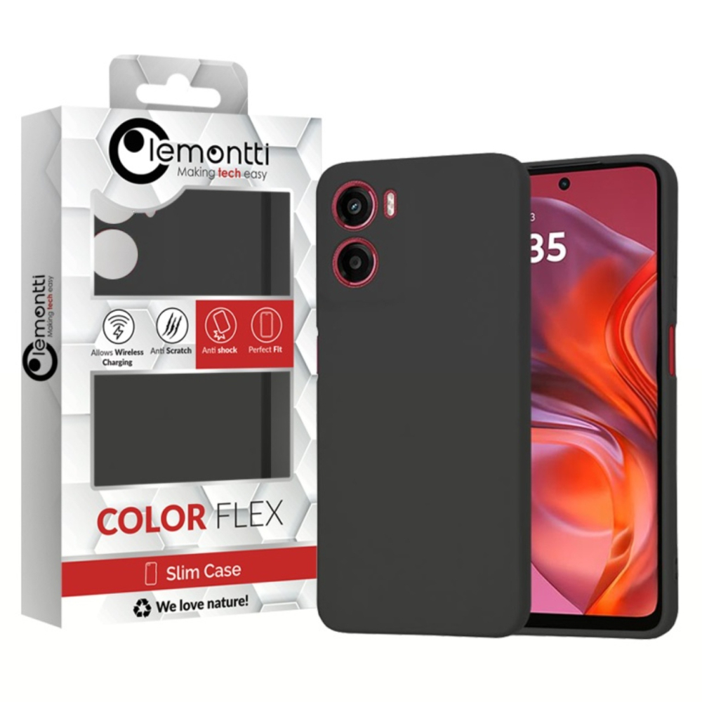 Lemontti Husa Silicon Soft Slim Motorola Moto G05 / E15 Negru [2]