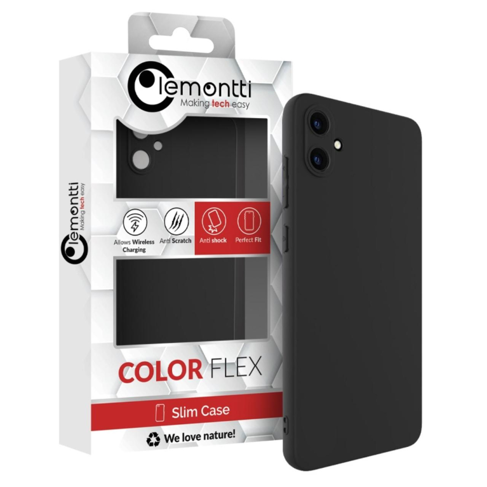 Lemontti Husa Silicon Soft Slim Samsung Galaxy A05 Negru (material mat si fin, captusit cu microfibra) [9]