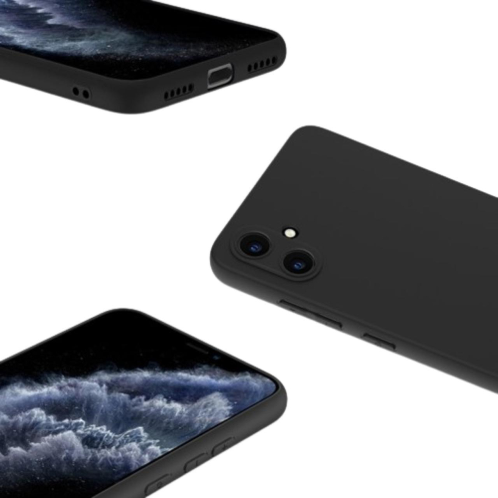 Lemontti Husa Silicon Soft Slim Samsung Galaxy A05 Negru (material mat si fin, captusit cu microfibra) [4]