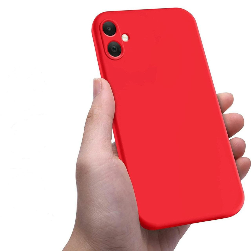 Lemontti Husa Silicon Soft Slim Samsung Galaxy A05 Rosu (material mat si fin, captusit cu microfibra) [6]