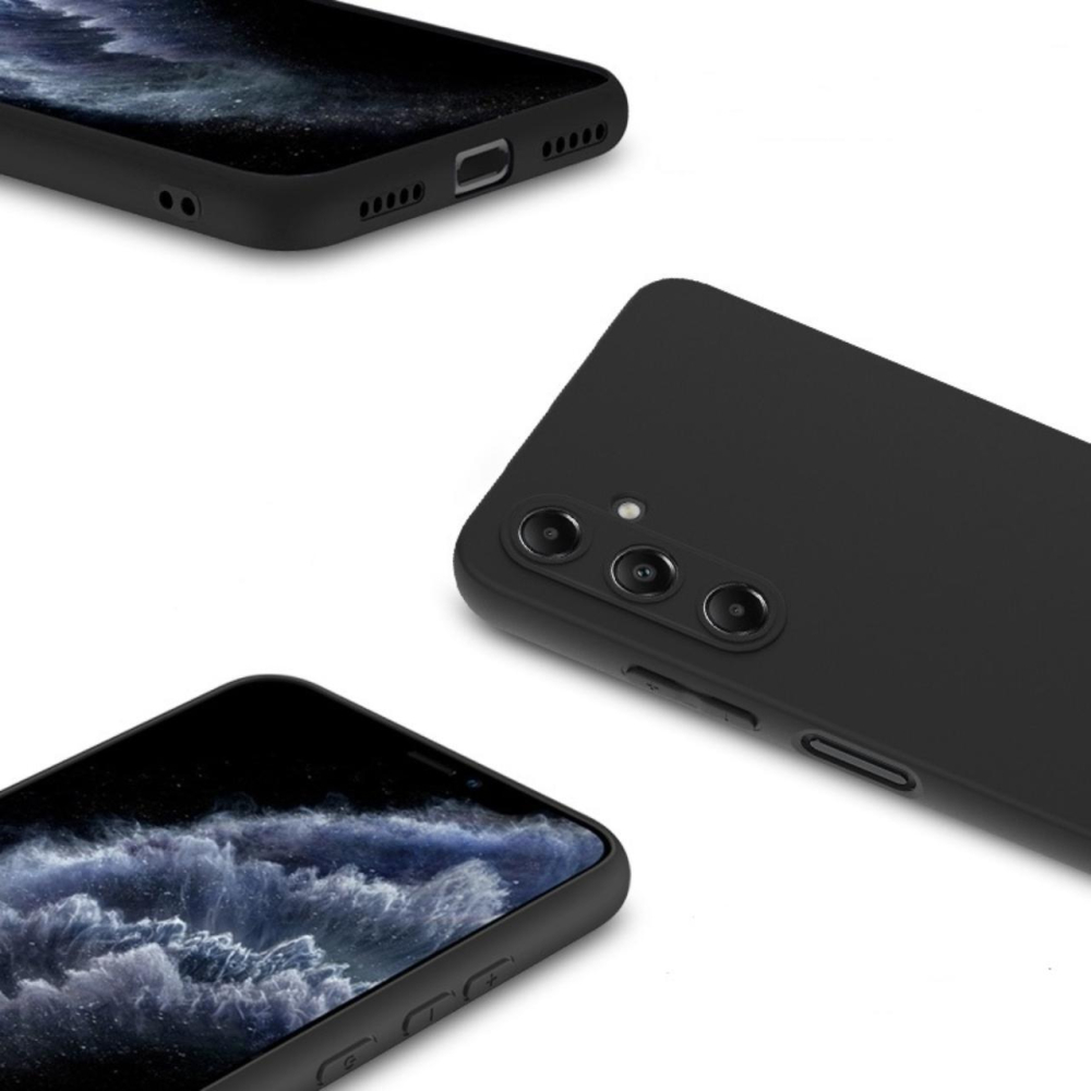 Lemontti Husa Silicon Soft Slim Samsung Galaxy A05s Negru (material mat si fin, captusit cu microfibra) [2]