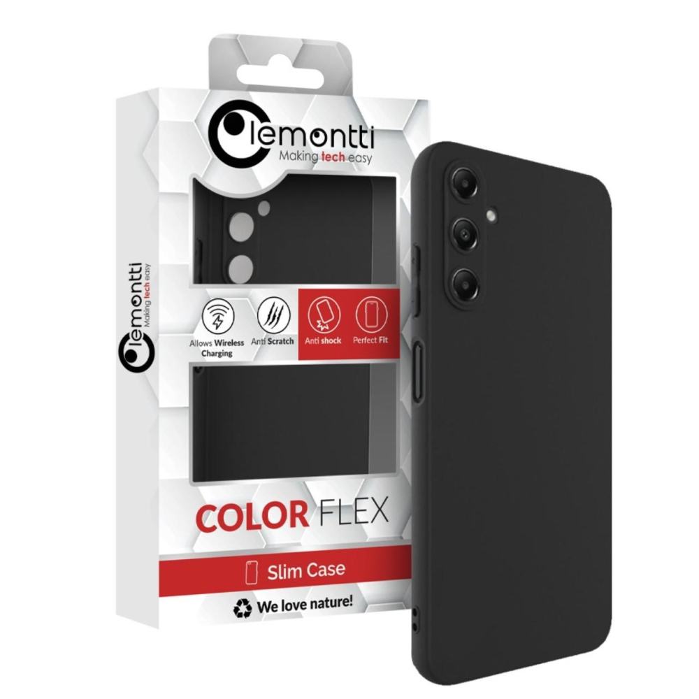 Lemontti Husa Silicon Soft Slim Samsung Galaxy A05s Negru (material mat si fin, captusit cu microfibra) [8]