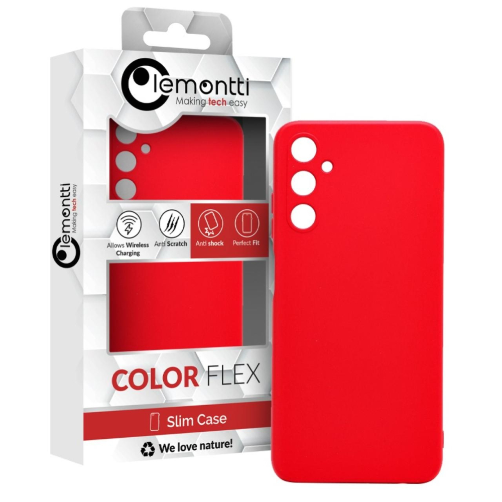 Lemontti Husa Silicon Soft Slim Samsung Galaxy A05s Rosu (material mat si fin, captusit cu microfibra) [8]