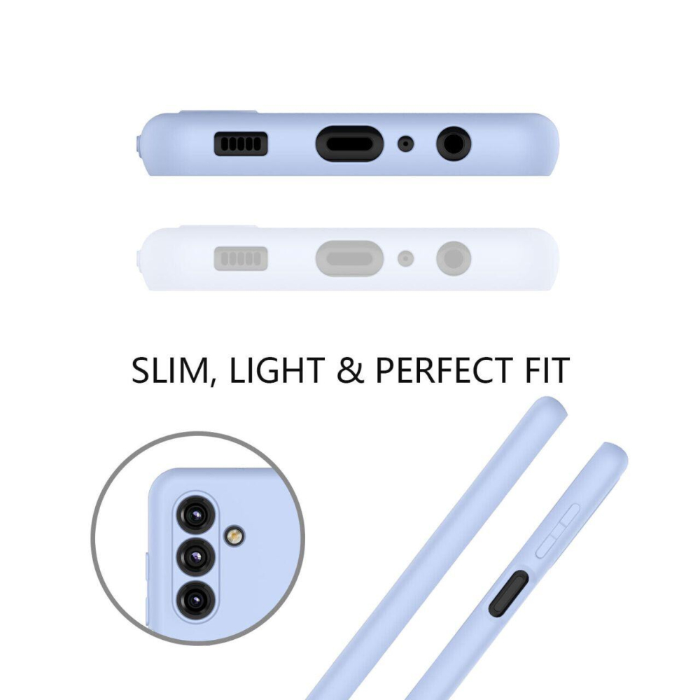 Lemontti Husa Silicon Soft Slim Samsung Galaxy A14 5G Lila (material mat si fin, captusit cu microfibra) [5]