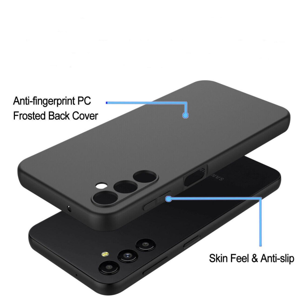 Lemontti Husa Silicon Soft Slim Samsung Galaxy A14 5G, material mat si fin, captusit cu microfibra, Negru [5]