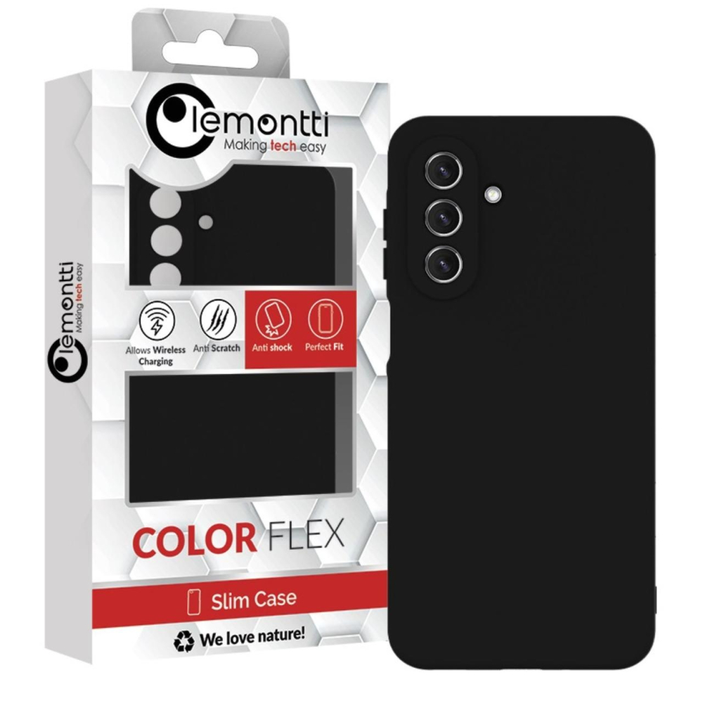 Lemontti Husa Silicon Soft Slim Samsung Galaxy A17 Negru (material mat si fin, captusit cu microfibra) [4]