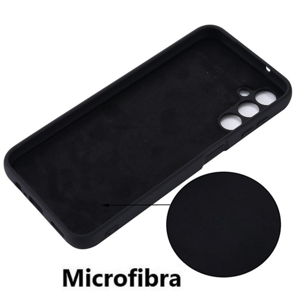 Lemontti Husa Silicon Soft Slim Samsung Galaxy A25 5G Negru (material mat si fin, captusit cu microfibra) [2]