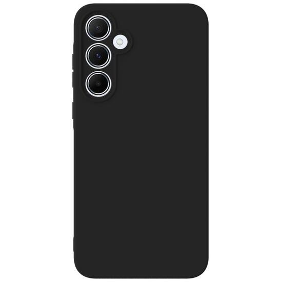 Lemontti Husa Silicon Soft Slim Samsung Galaxy A55 Negru (material mat si fin, captusit cu microfibra) [3]