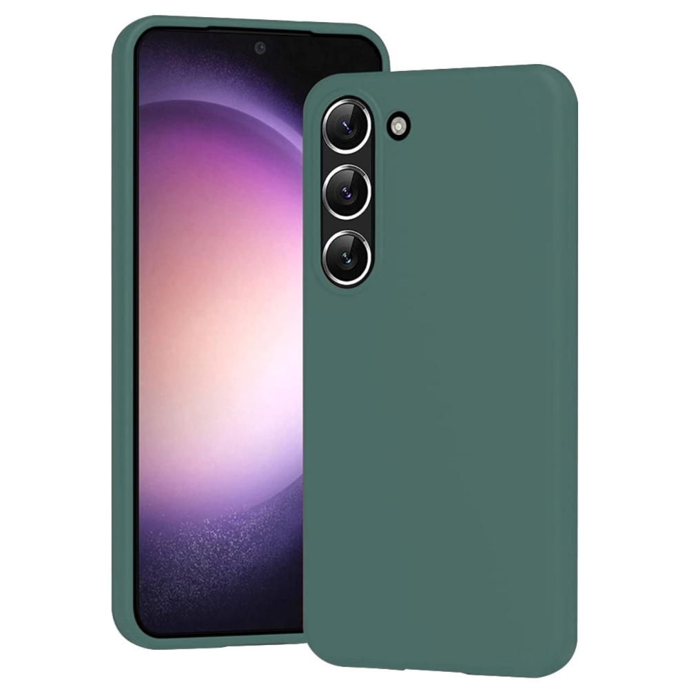 Lemontti Husa Silicon Soft Slim Samsung Galaxy S23 Plus, material mat si fin, captusit cu microfibra, Verde [4]