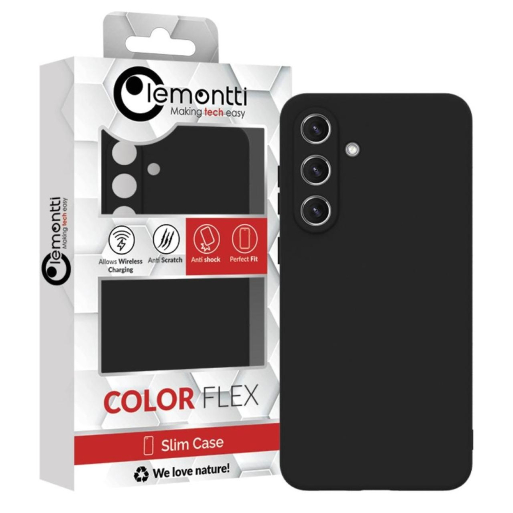 Lemontti Husa Silicon Soft Slim Samsung Galaxy S25 FE Negru (material mat si fin, captusit cu microfibra) [5]