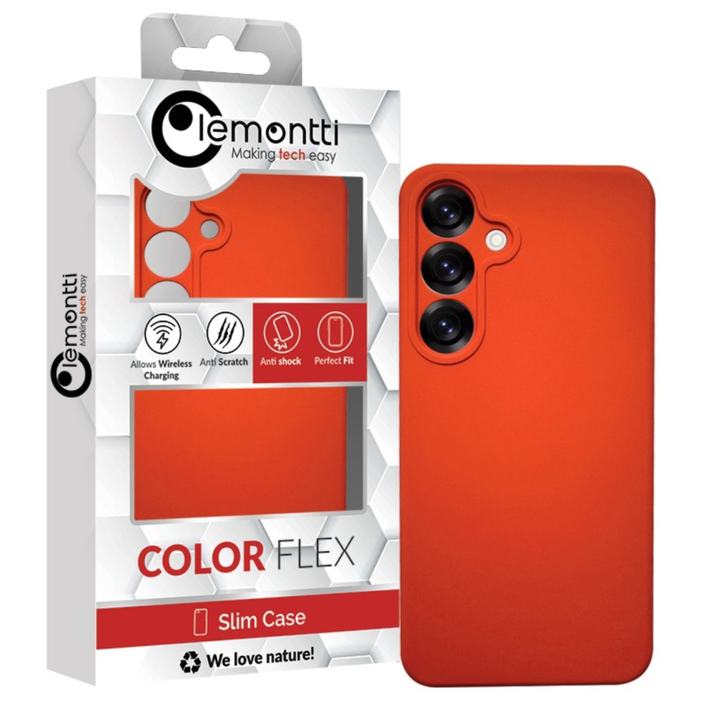 Lemontti Husa Silicon Soft Slim Samsung Galaxy S25 Portocaliu [3]