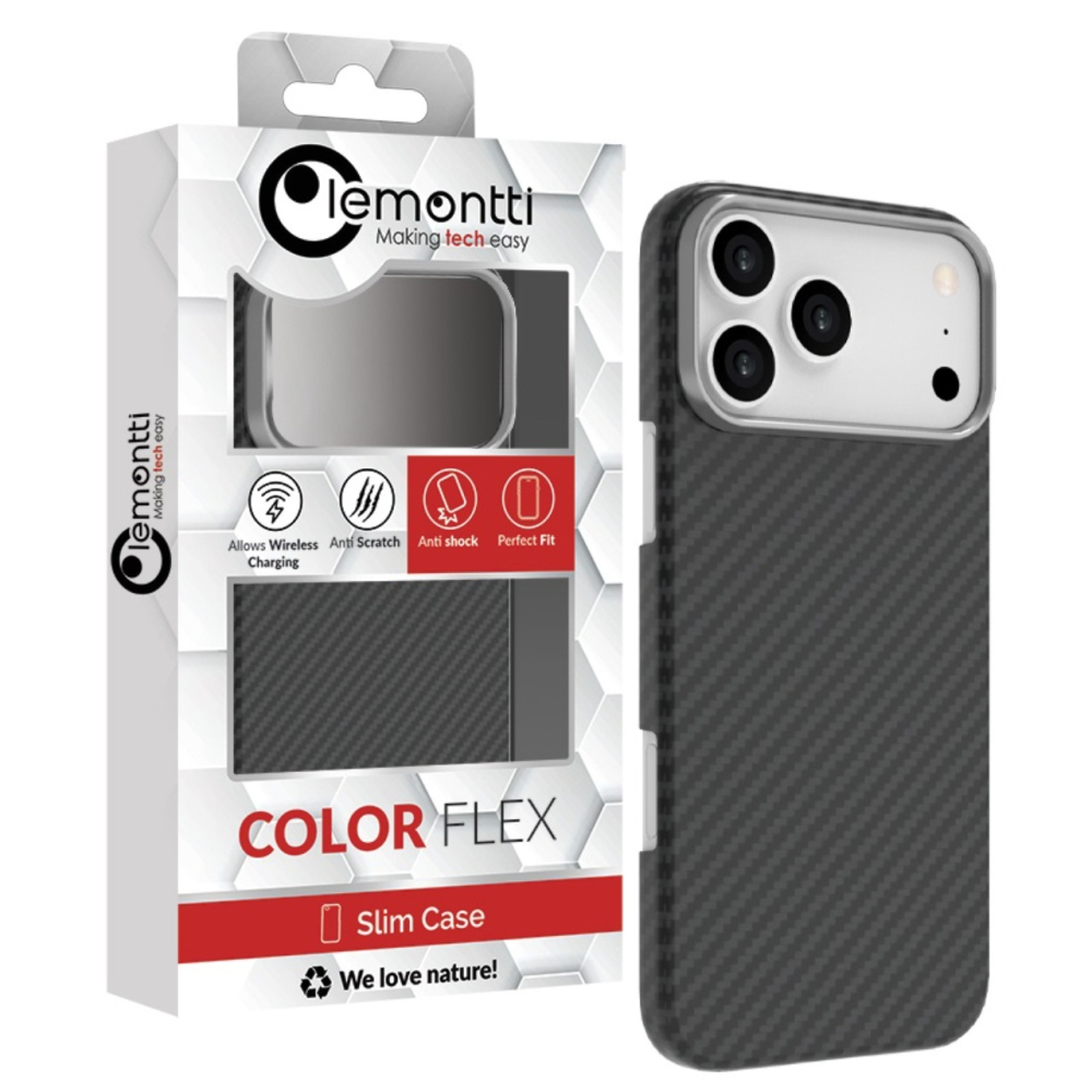 Lemontti Husa Slim Aramid/Kevlar Magsafe 1500D iPhone 17 Pro Max Negru [3]