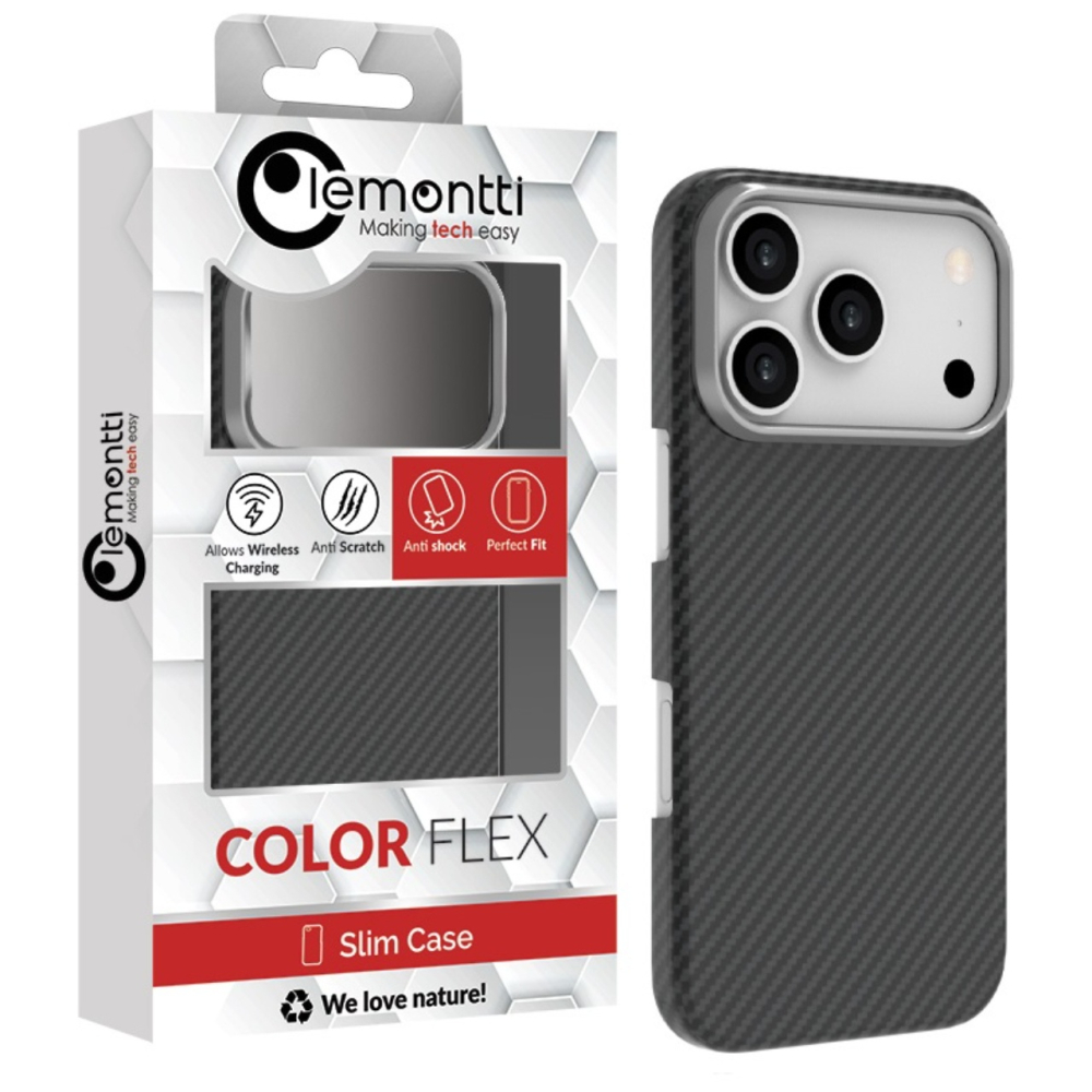 Lemontti Husa Slim Aramid/Kevlar Magsafe 600D iPhone 17 Pro Negru [3]