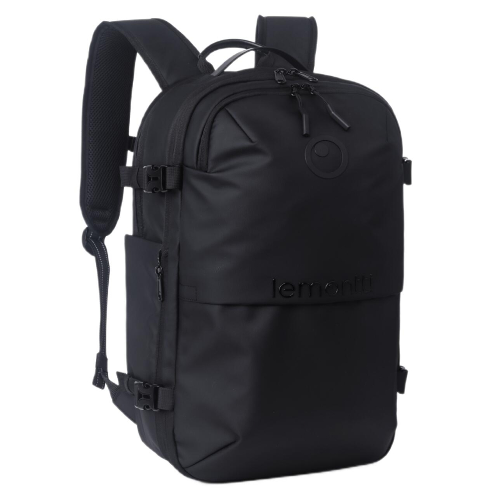 Lemontti Rucsac Smart Premium cu Vacuum si pompa vid 5 capete inclusa, 30-60L pentru cabina avion, impermeabil, doua mufe incarcare USB: USB-A si Type-C, extensie suplimentara, sistem antifurt, Negru [3]