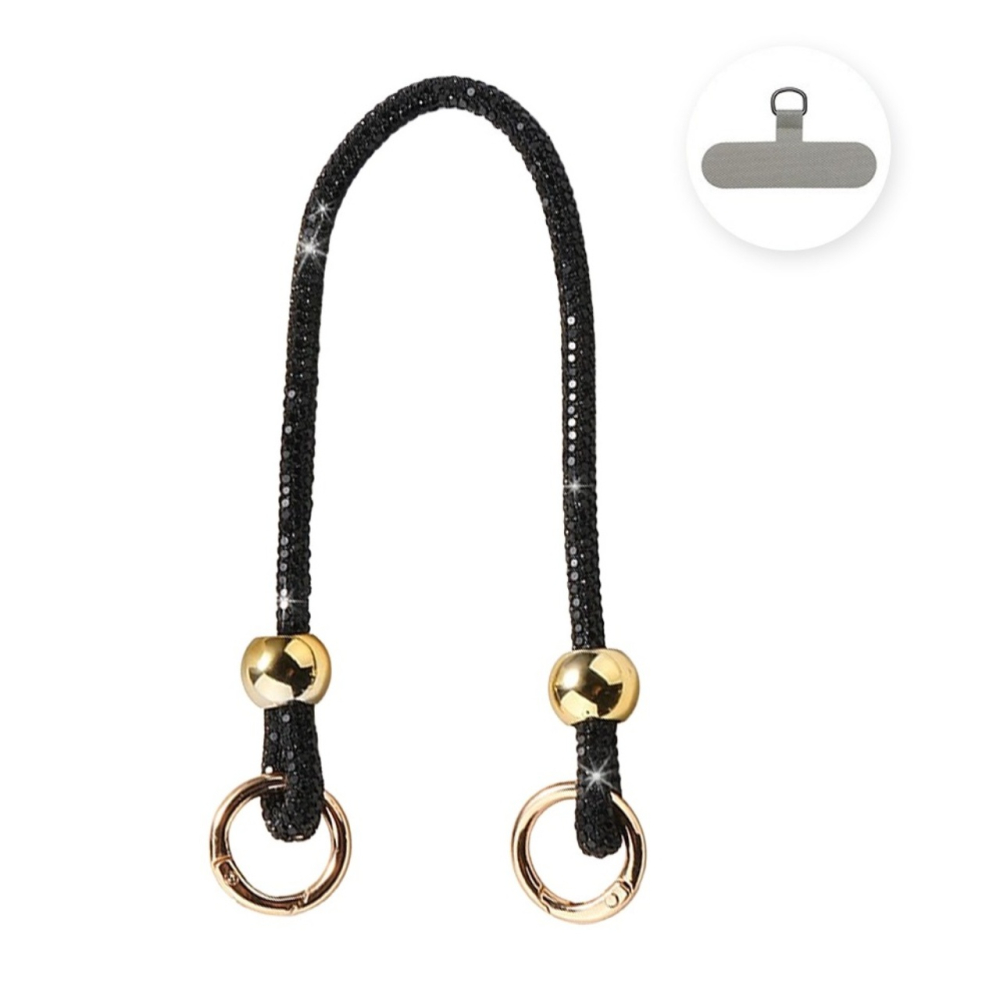 Lemontti Snur de mana pentru telefon Crystal Glow, 30cm, Negru [4]