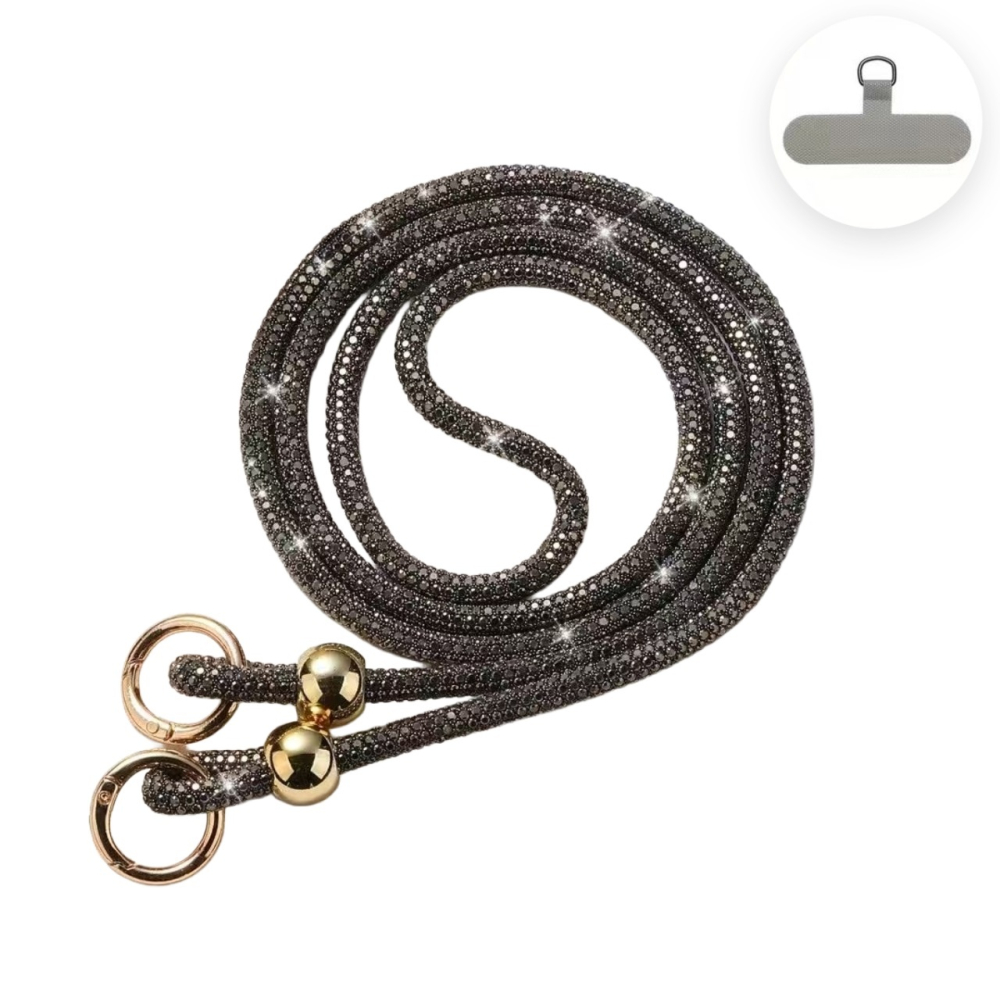 Lemontti Snur telefon cu cristale, 120cm, Gri [3]